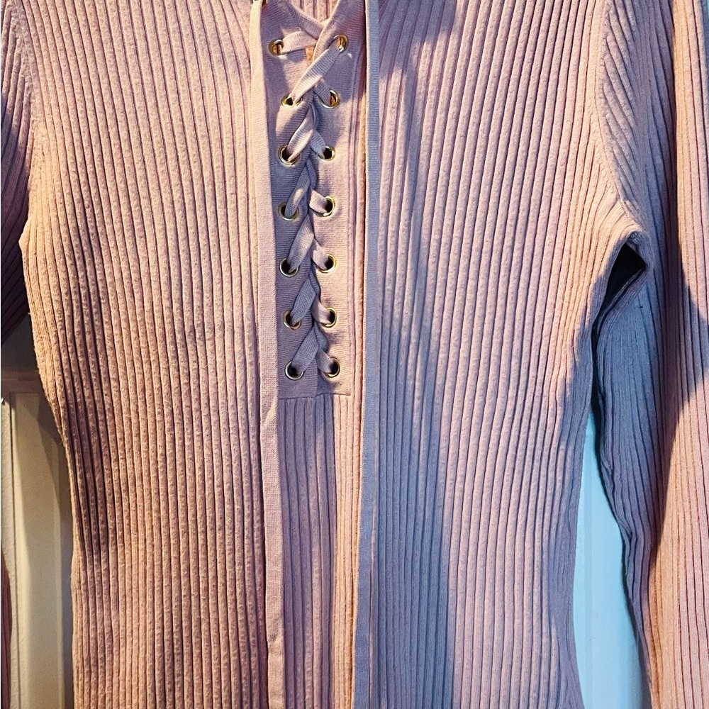 INC International Concepts  Dusty Pink V-Neck Sweater - Picture 6 of 6